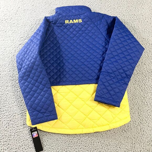G III 4Her Los Angeles Rams Jacket Womens Small‎ Blue Quilted Full Zip New - Picture 9 of 10